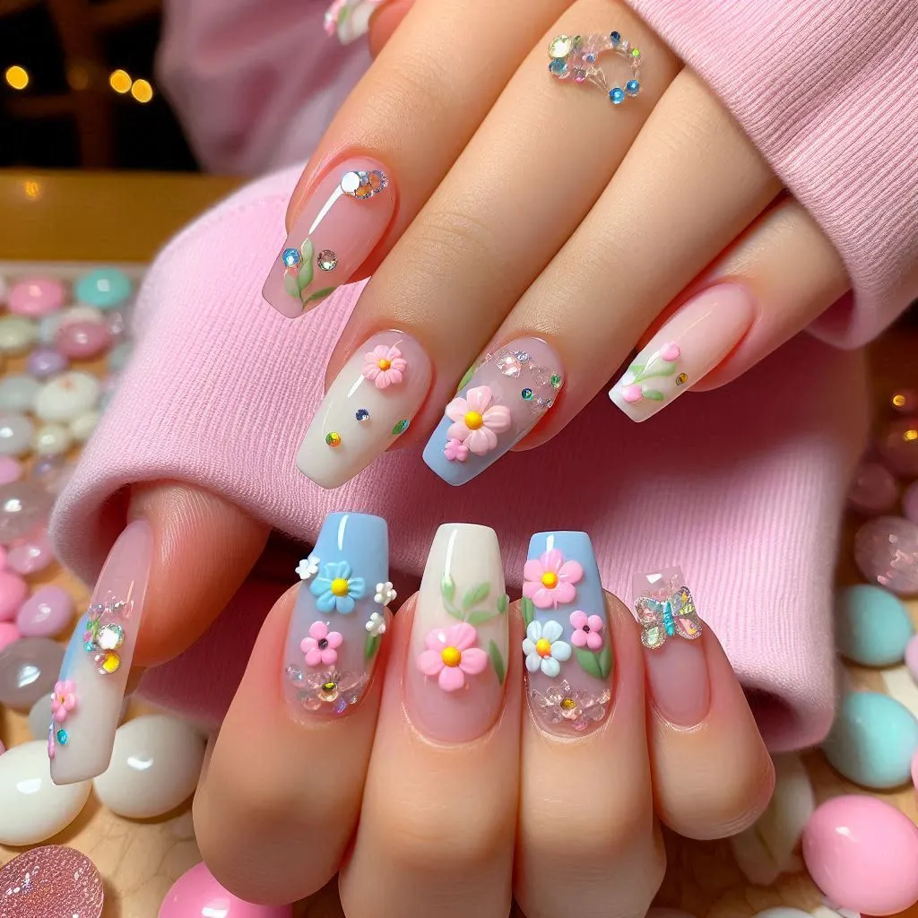 CuteAcrylicNailsIdeasD