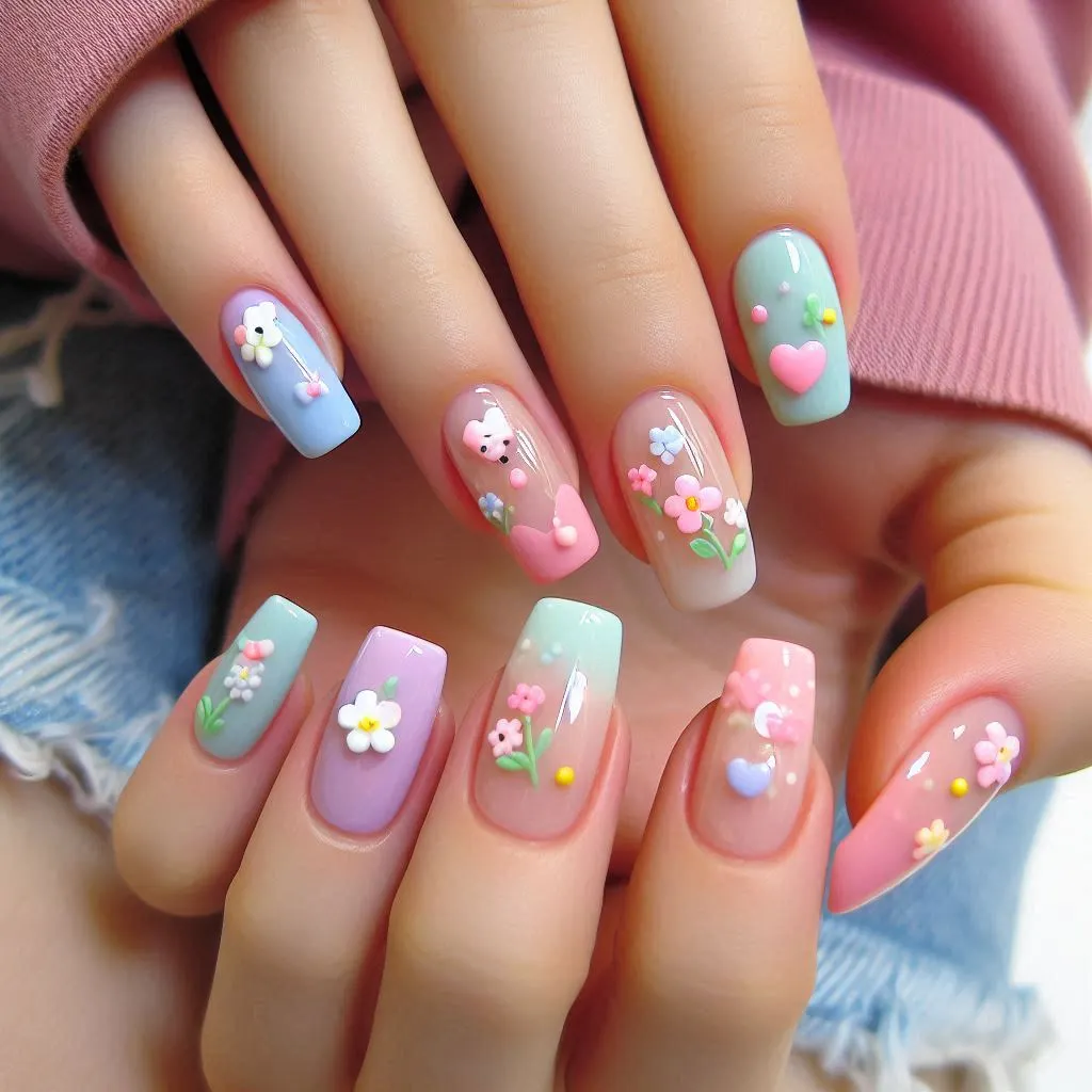 CuteShortAcrylicNailsA1