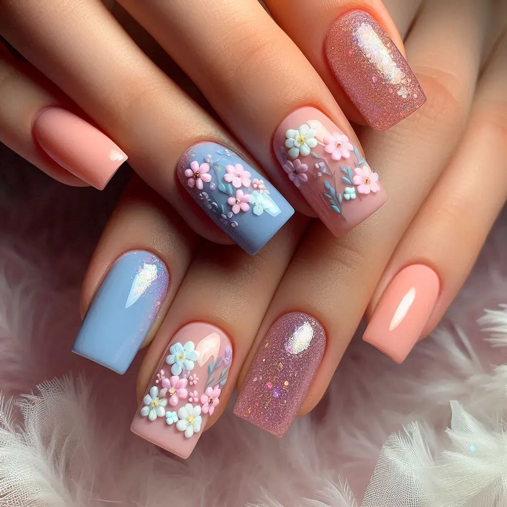 SquareShortAcrylicNailsA2