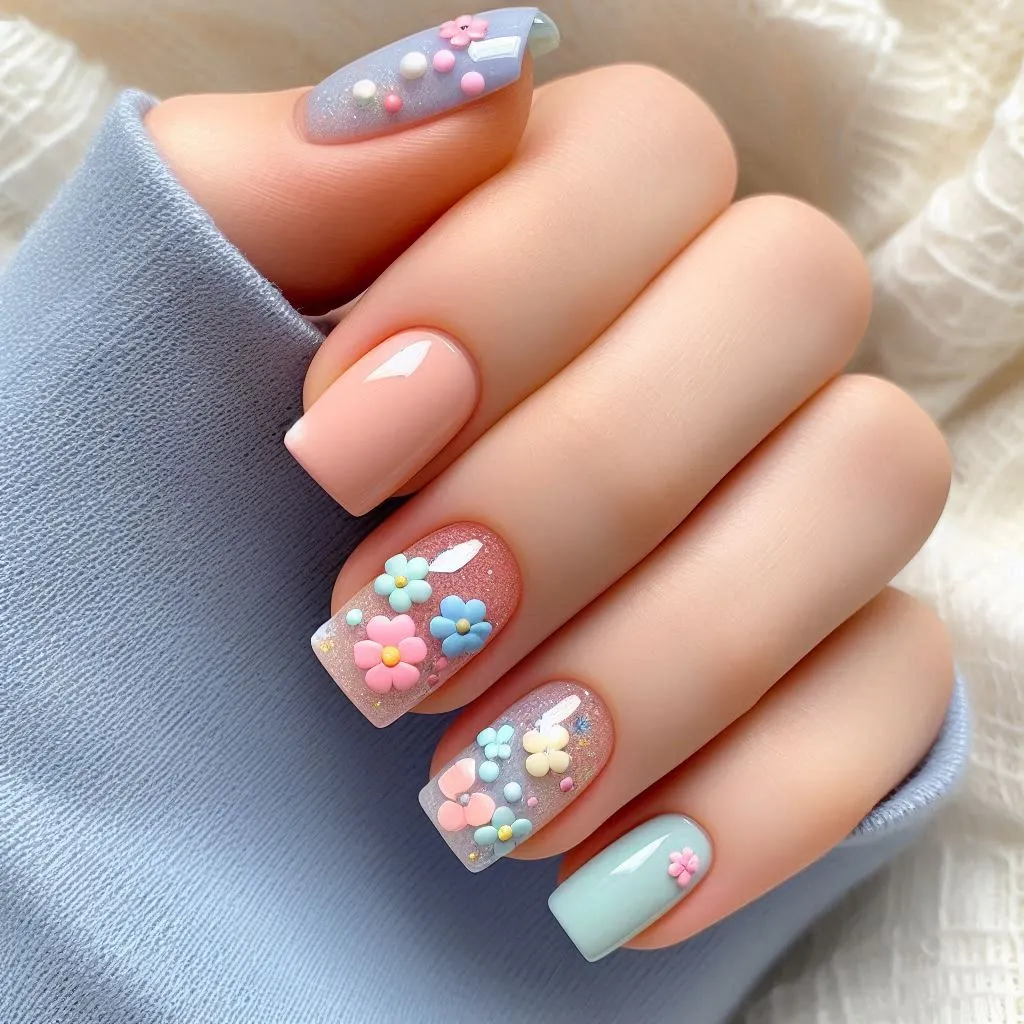 SquareShortAcrylicNailsA4